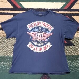 Aerosmith Boston Navy T-Shirt